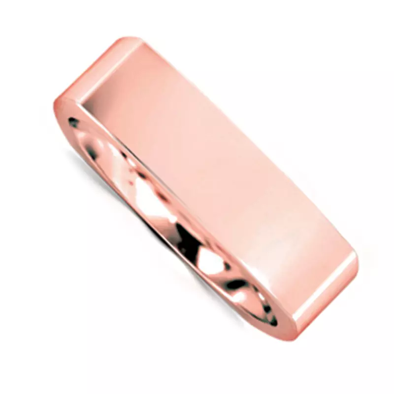 14K Rose Gold Flat Euro Comfort Fit (4Mm)