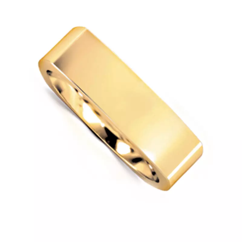 14K Yellow Gold Flat Euro Comfort Fit (4mm)