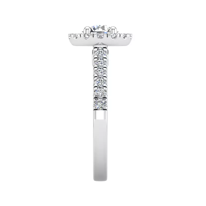 18K White Gold Myla Halo Engagement Ring