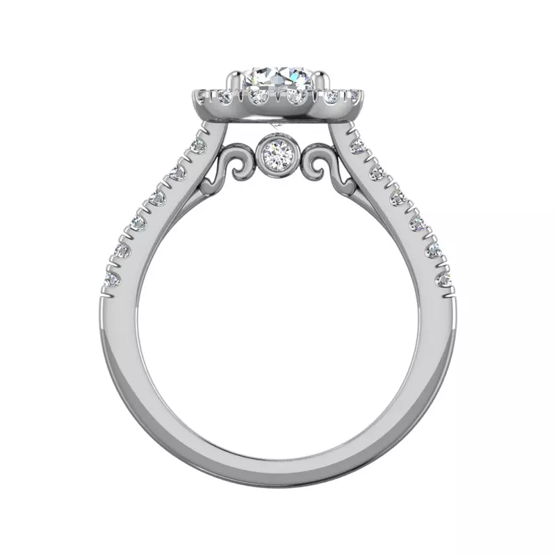 18K White Gold Myla Halo Engagement Ring