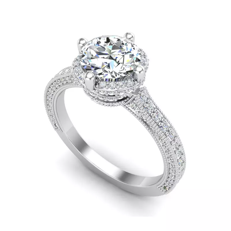 Platinum Tessa Halo Engagement Ring