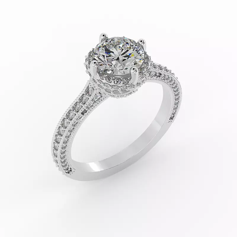 Platinum Tessa Halo Engagement Ring