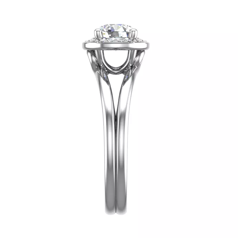 Platinum Miriam Halo Engagement Ring