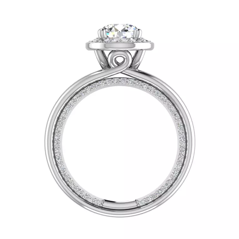 Platinum Miriam Halo Engagement Ring