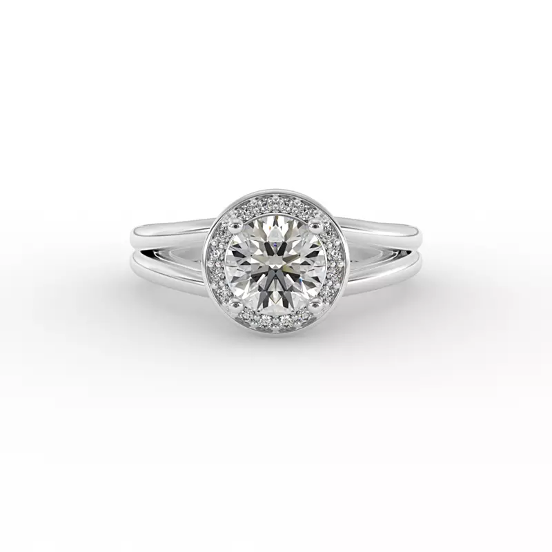 Platinum Miriam Halo Engagement Ring
