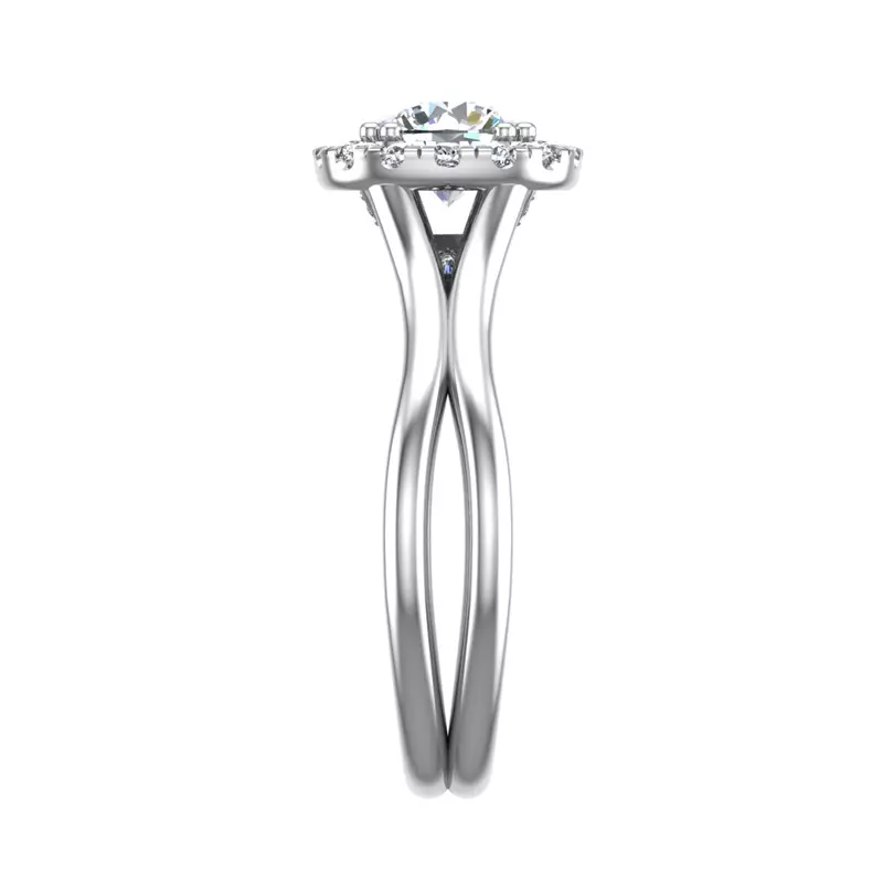 14K White Gold Alayah Halo Engagement Ring