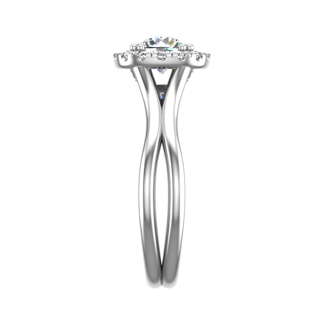 18K White Gold Alayah Halo Engagement Ring
