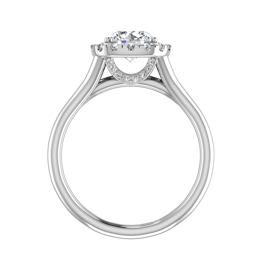 18K White Gold Alayah Halo Engagement Ring