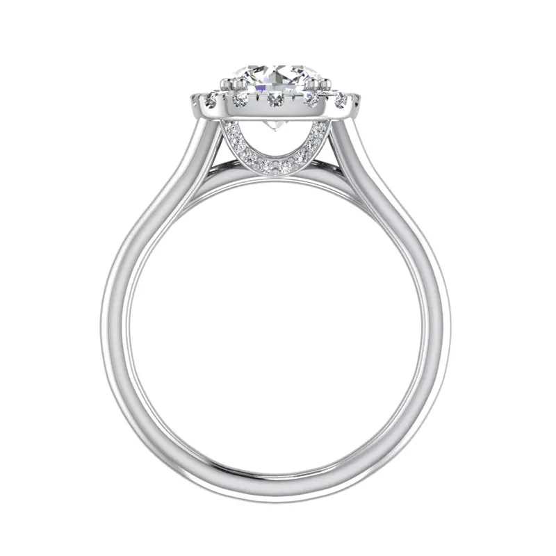 Platinum Alayah Halo Engagement Ring