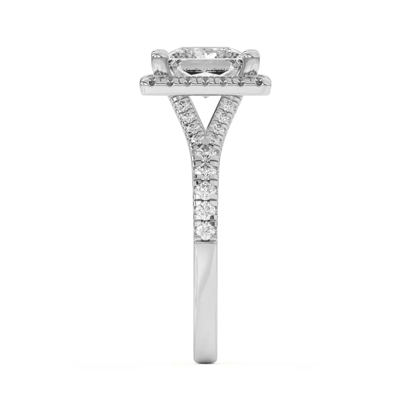 14K White Gold Grace Halo Engagement Ring
