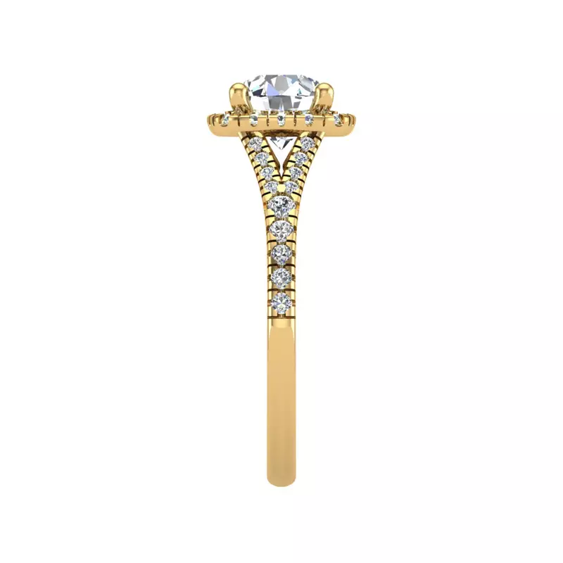 14K Yellow Gold Grace Halo Engagement Ring