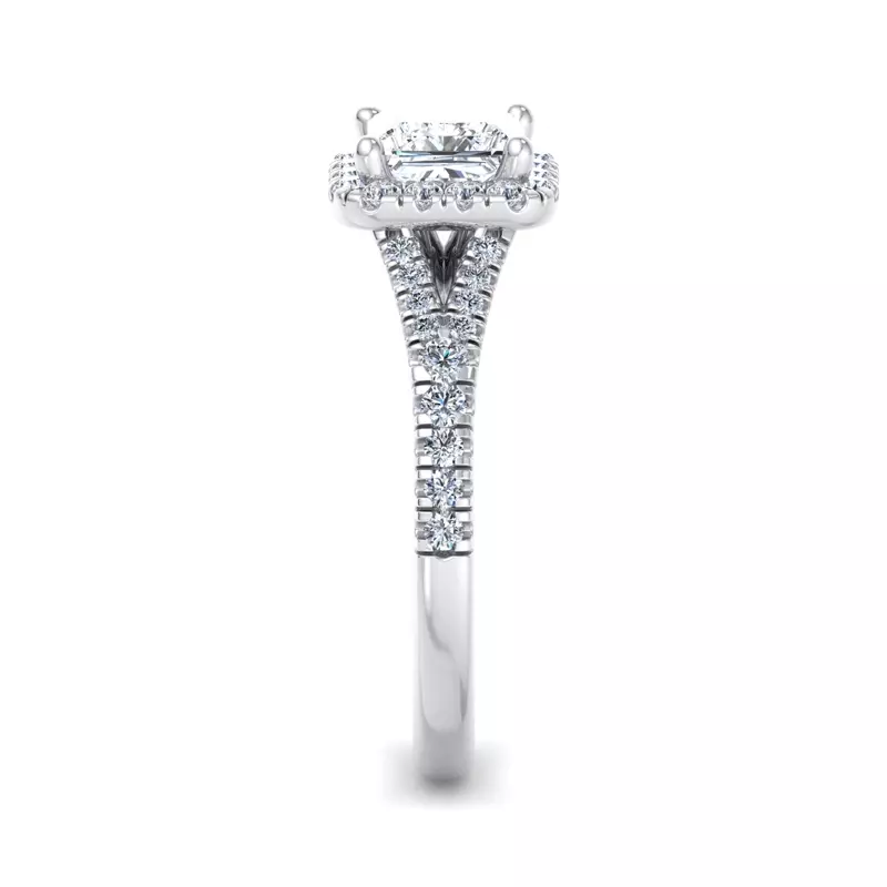 Platinum Grace Halo Engagement Ring
