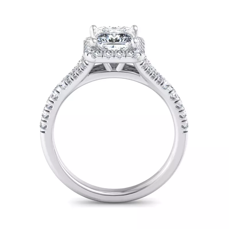 Platinum Grace Halo Engagement Ring