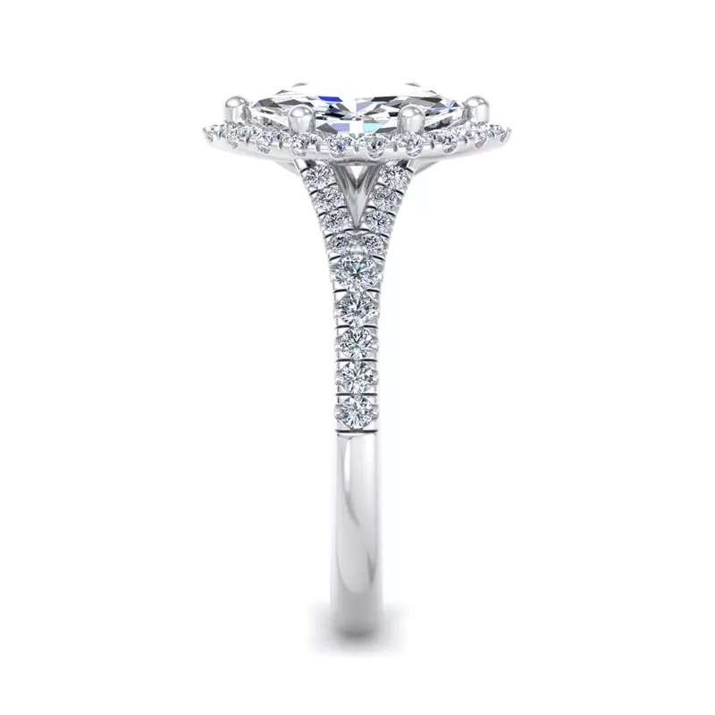 Platinum Grace Halo Engagement Ring