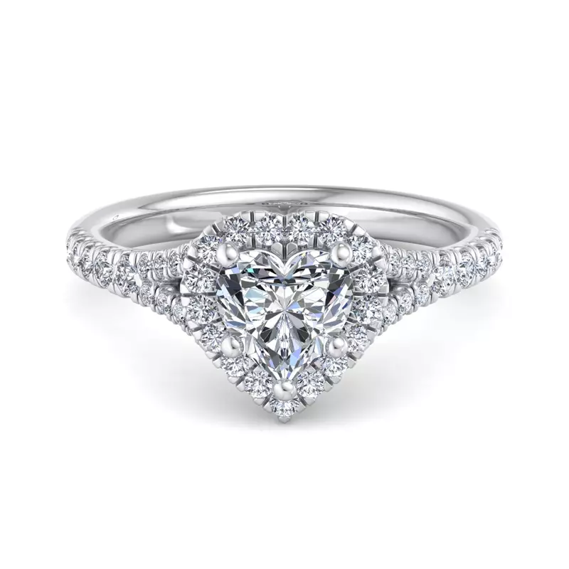 Platinum Grace Halo Engagement Ring