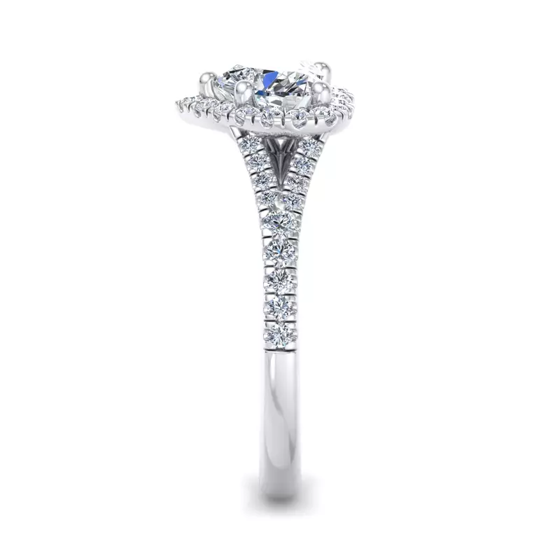 Platinum Grace Halo Engagement Ring