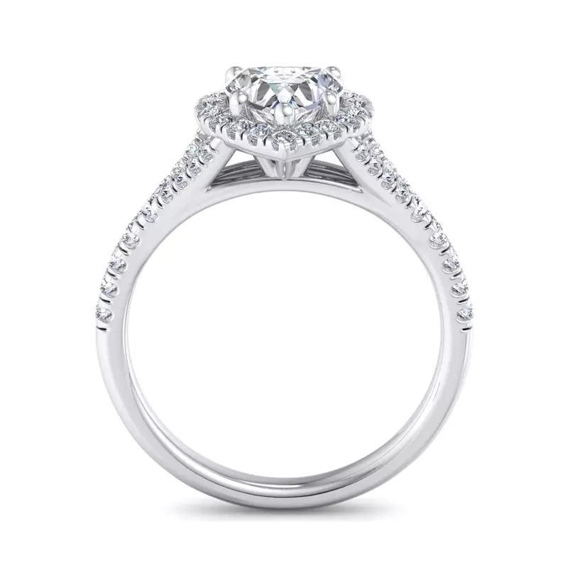 Platinum Grace Halo Engagement Ring