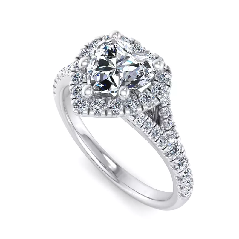Platinum Grace Halo Engagement Ring