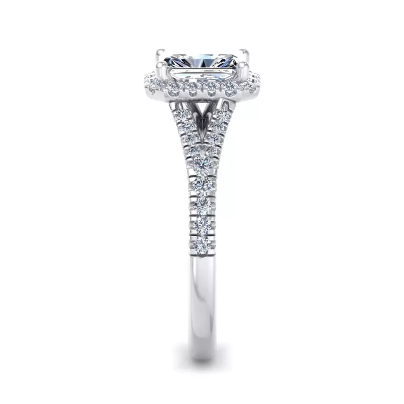 Platinum Grace Halo Engagement Ring