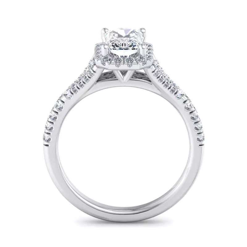 Platinum Grace Halo Engagement Ring