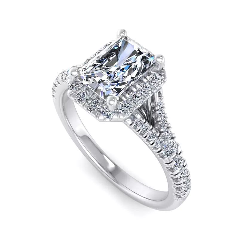 Platinum Grace Halo Engagement Ring