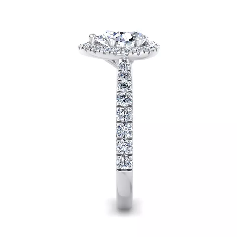 Platinum Riley Halo Engagement Ring