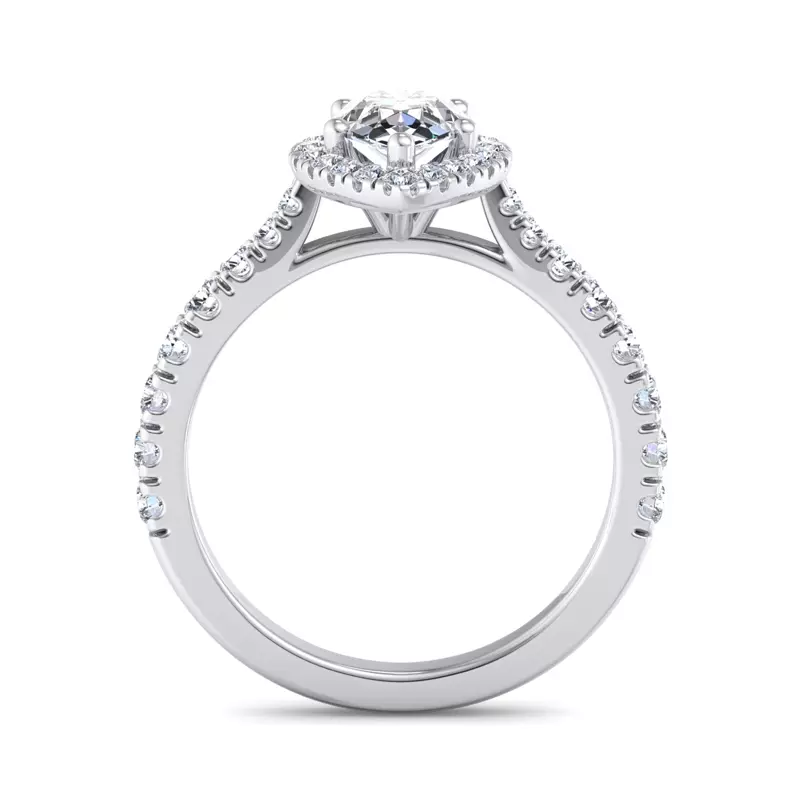 Platinum Riley Halo Engagement Ring