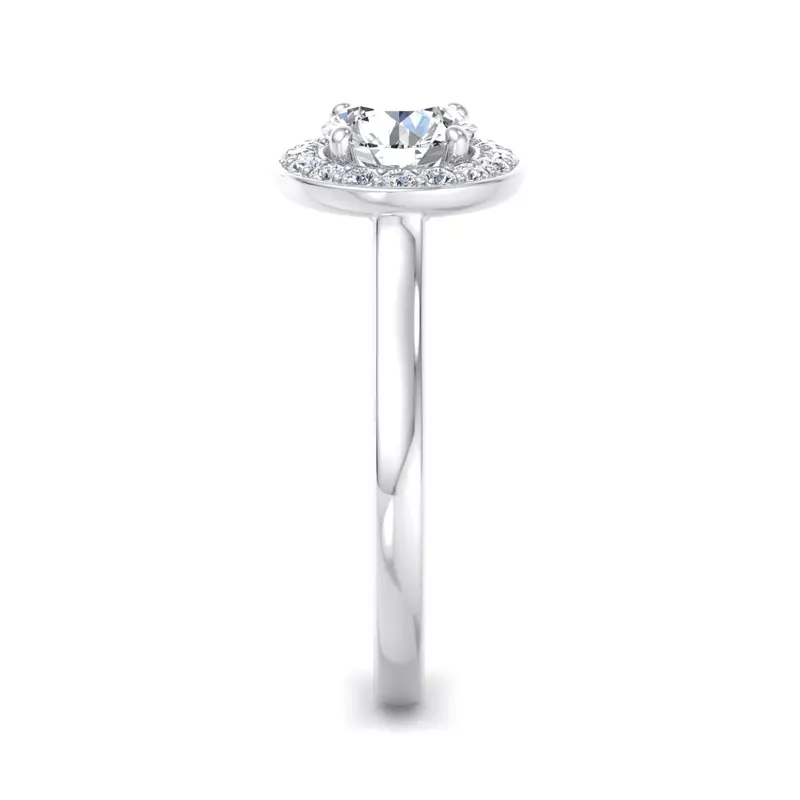 Platinum Cait Halo Engagement Ring