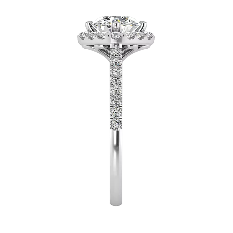 14K White Gold Maggie Halo Engagement Ring