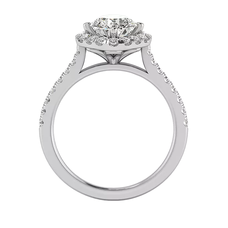 14K White Gold Maggie Halo Engagement Ring