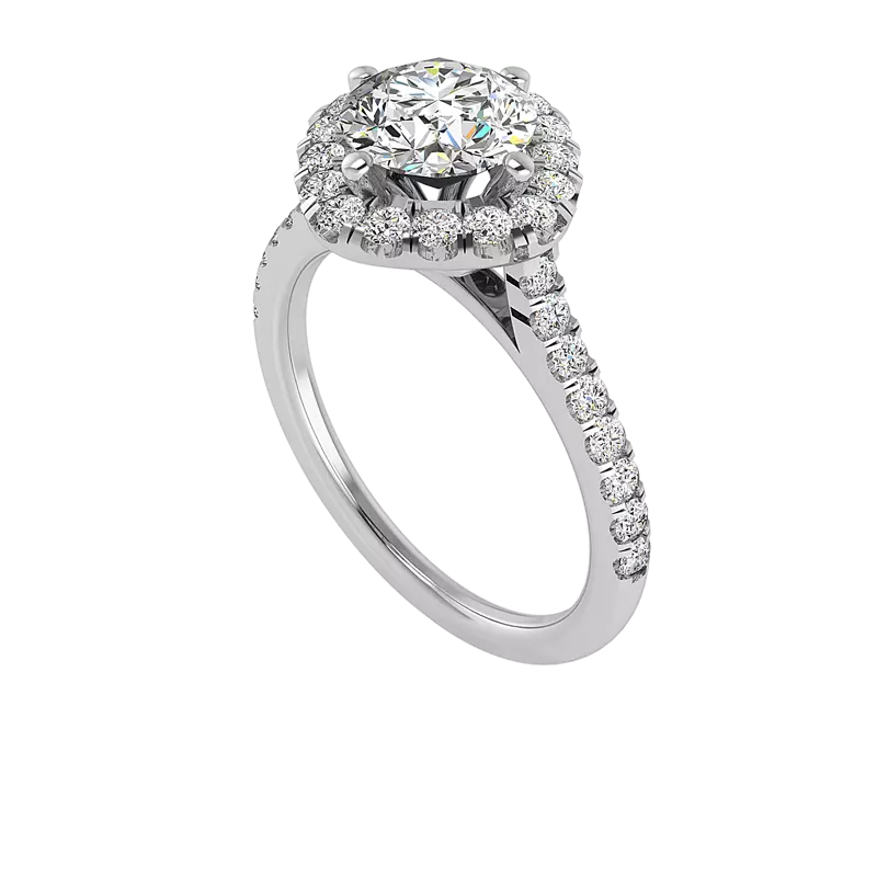 14K White Gold Maggie Halo Engagement Ring