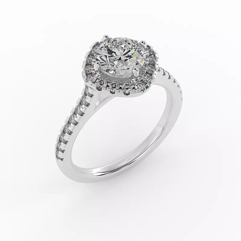 14K White Gold Maggie Halo Engagement Ring