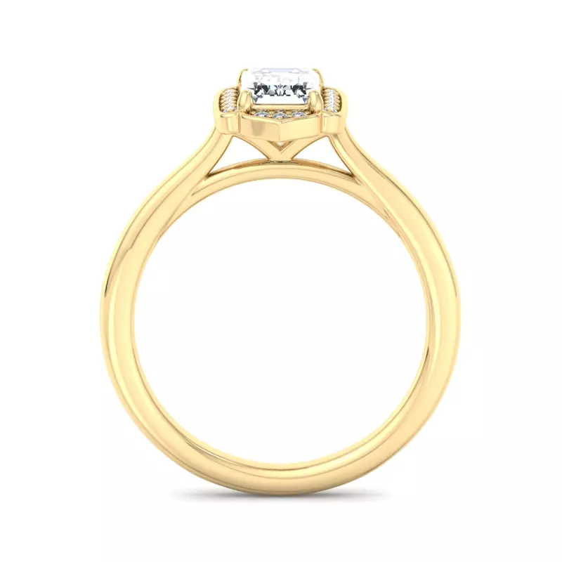 18K Yellow Gold Lennon Halo Engagement Ring