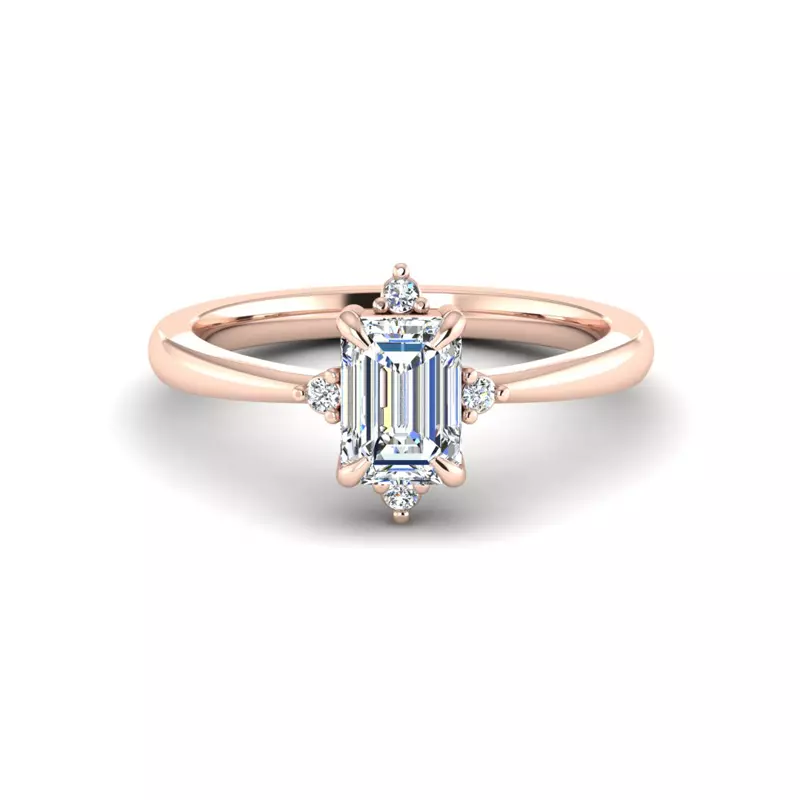 14K Rose Gold Adriana Halo Engagement Ring