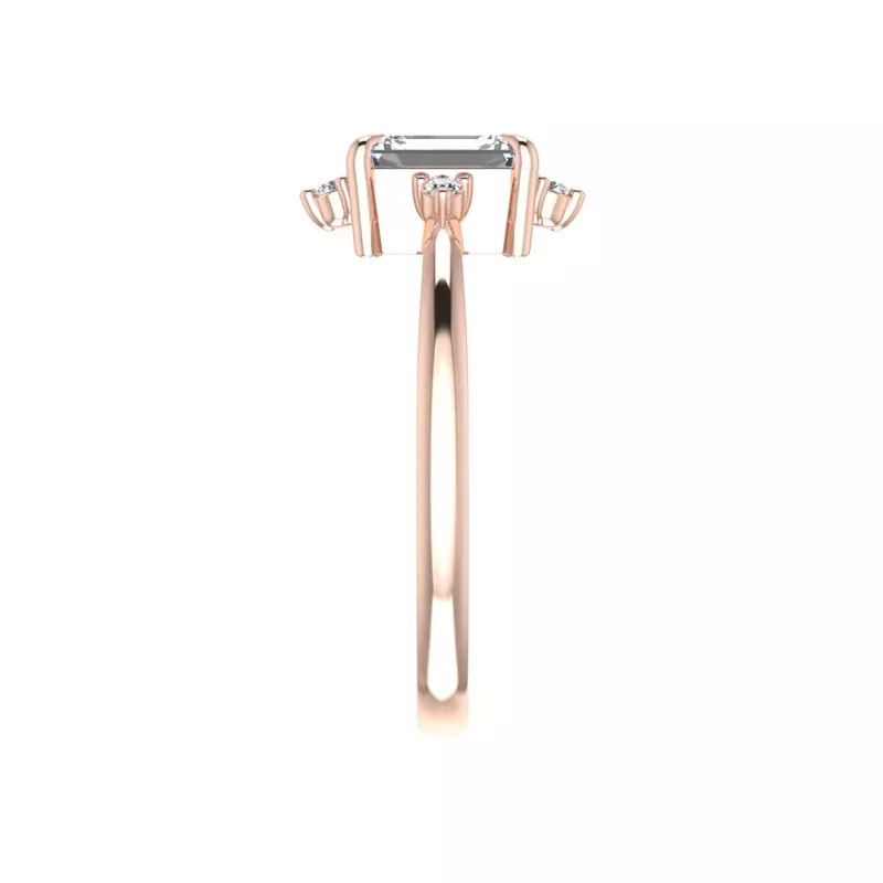 14K Rose Gold Adriana Halo Engagement Ring