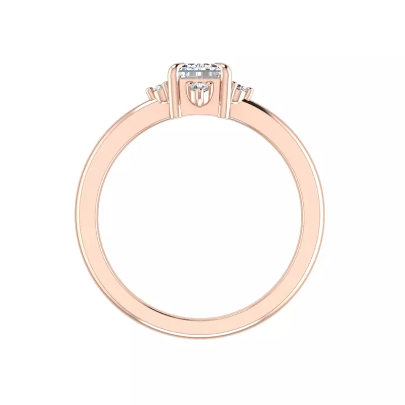 14K Rose Gold Adriana Halo Engagement Ring