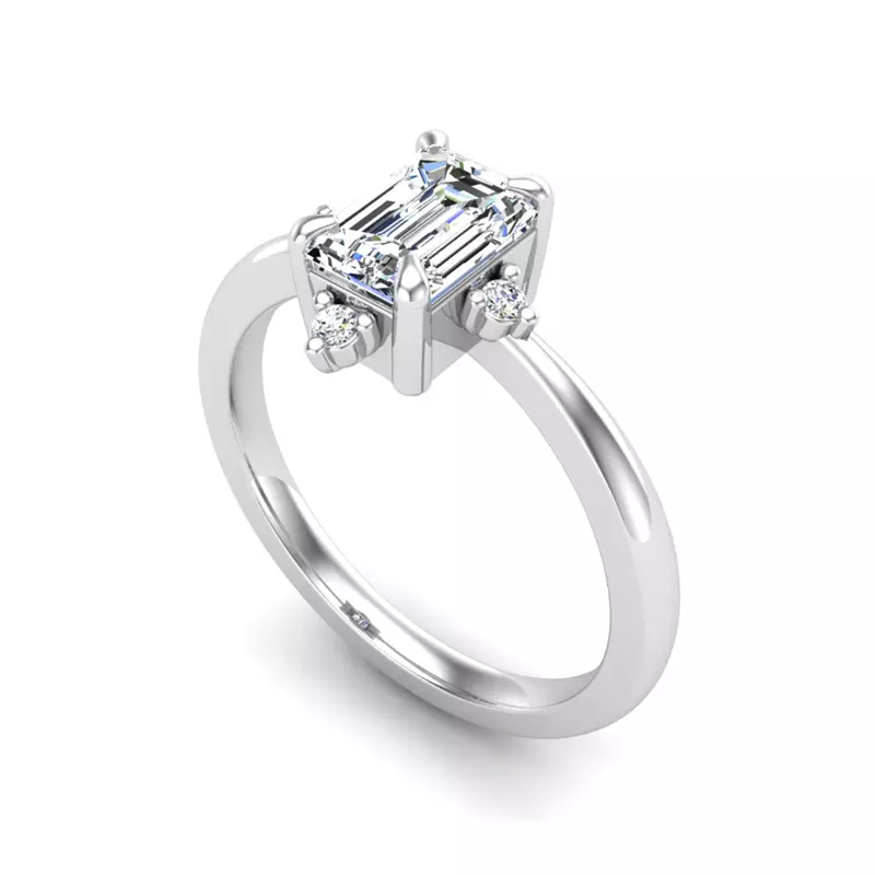 18K White Gold Adriana Halo Engagement Ring