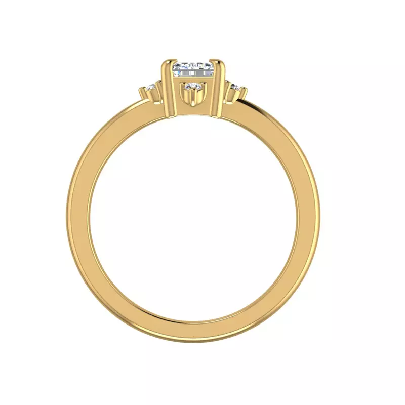 18K Yellow Gold Adriana Halo Engagement Ring