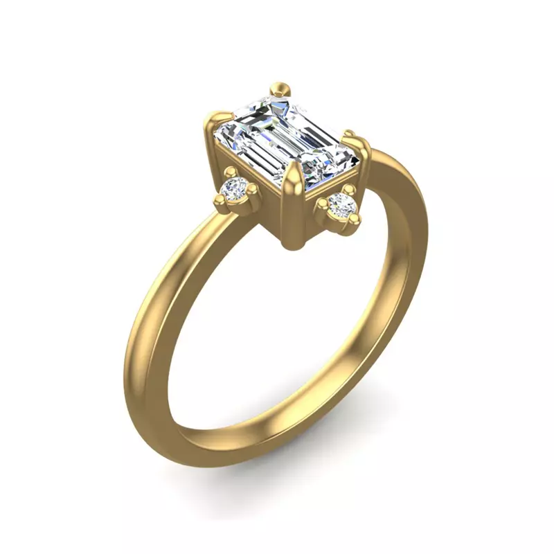 18K Yellow Gold Adriana Halo Engagement Ring