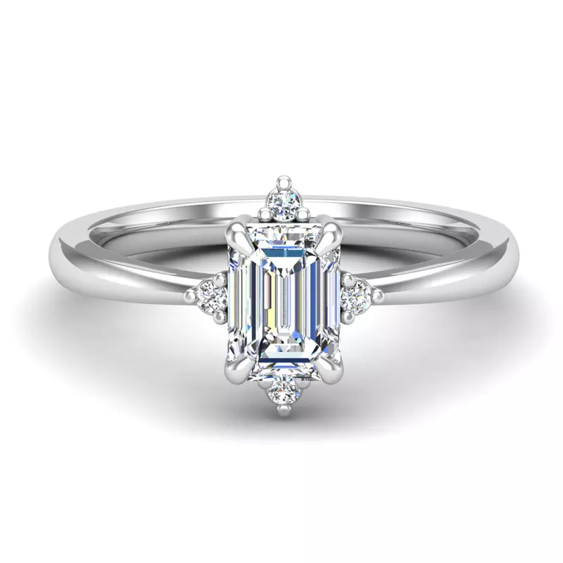Platinum Adriana Halo Engagement Ring