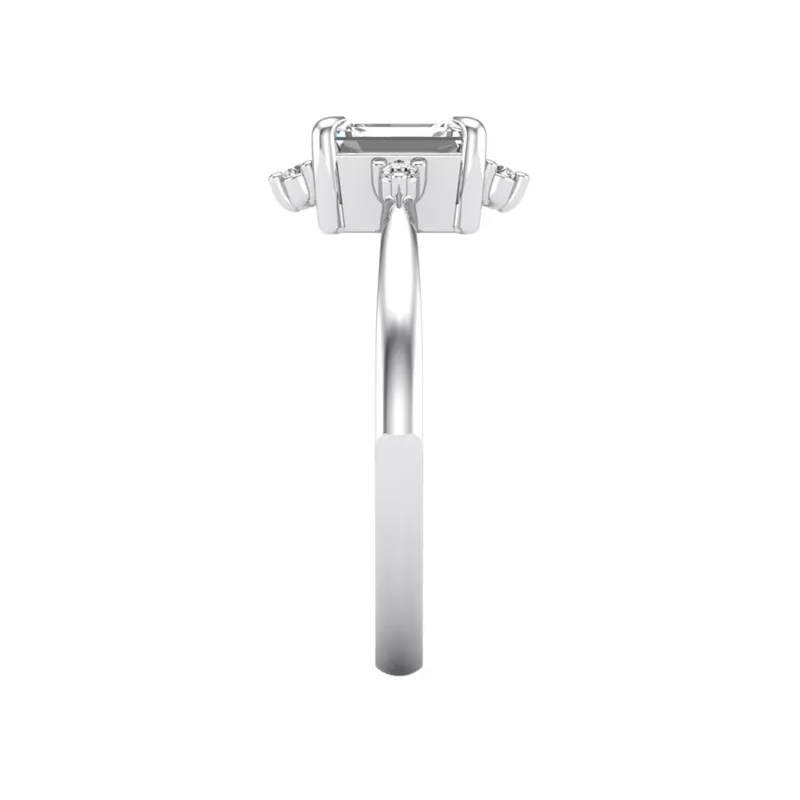 Platinum Adriana Halo Engagement Ring