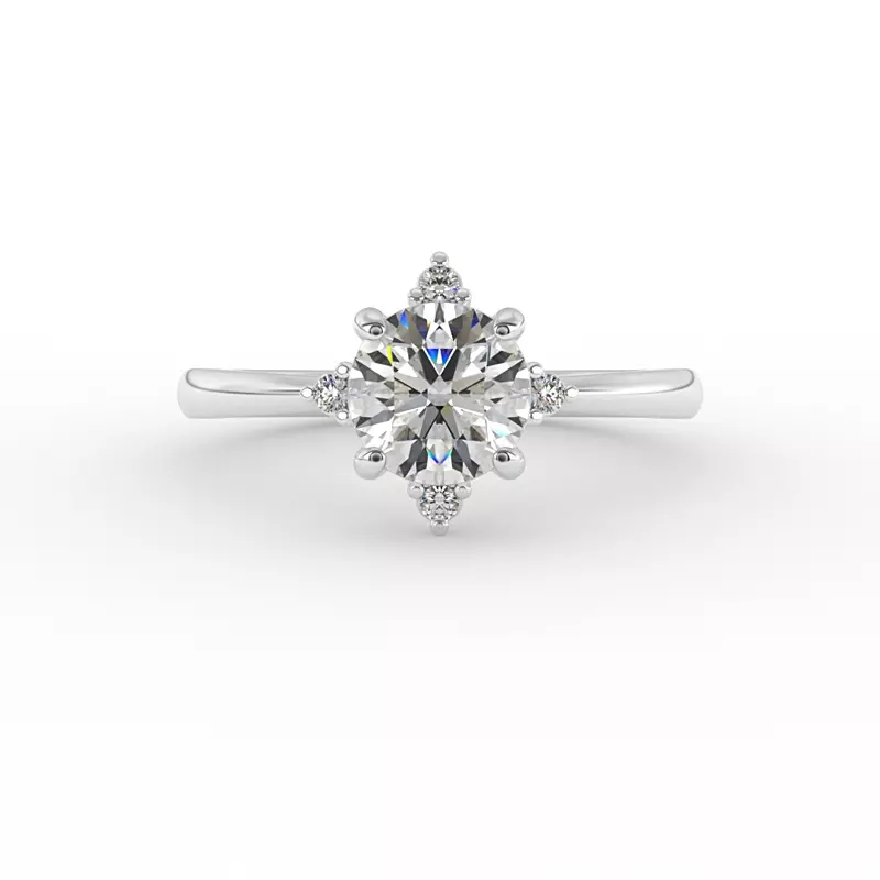 Platinum Adriana Halo Engagement Ring