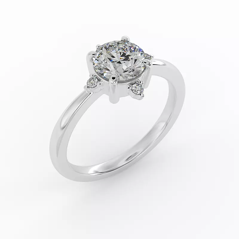 Platinum Adriana Halo Engagement Ring