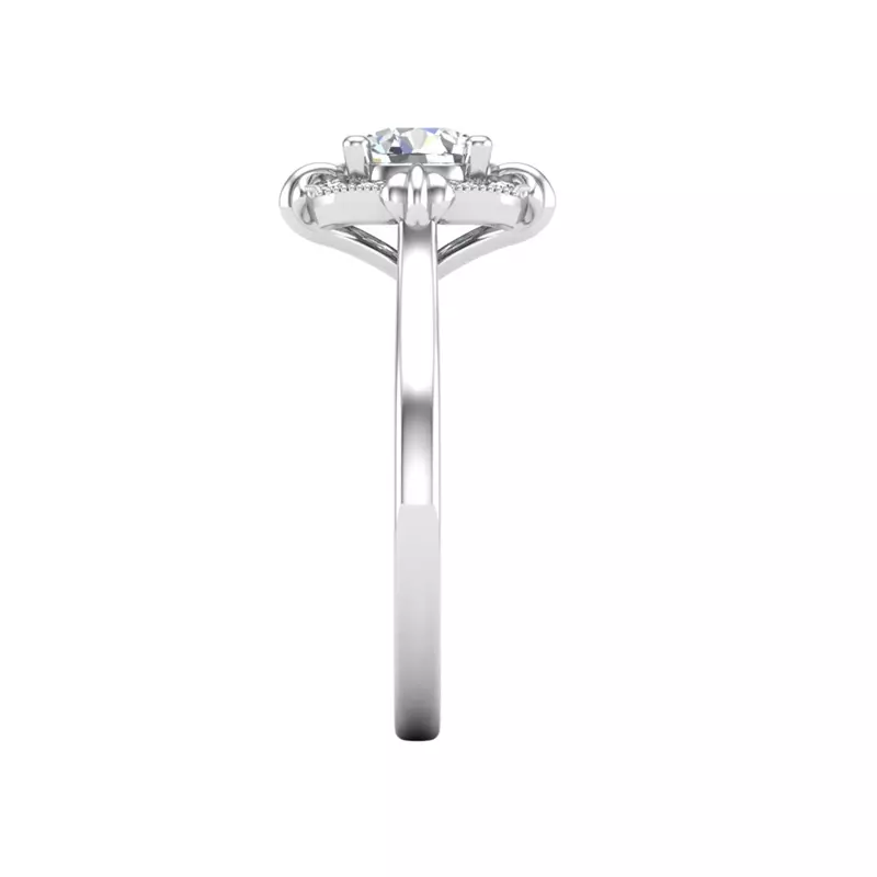 18K White Gold Kiara Halo Engagement Ring