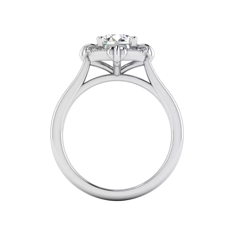 18K White Gold Kiara Halo Engagement Ring