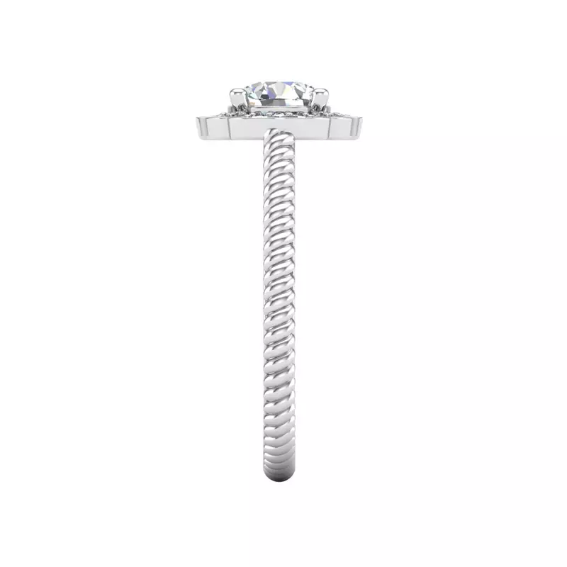 Platinum Alexis Halo Engagement Ring