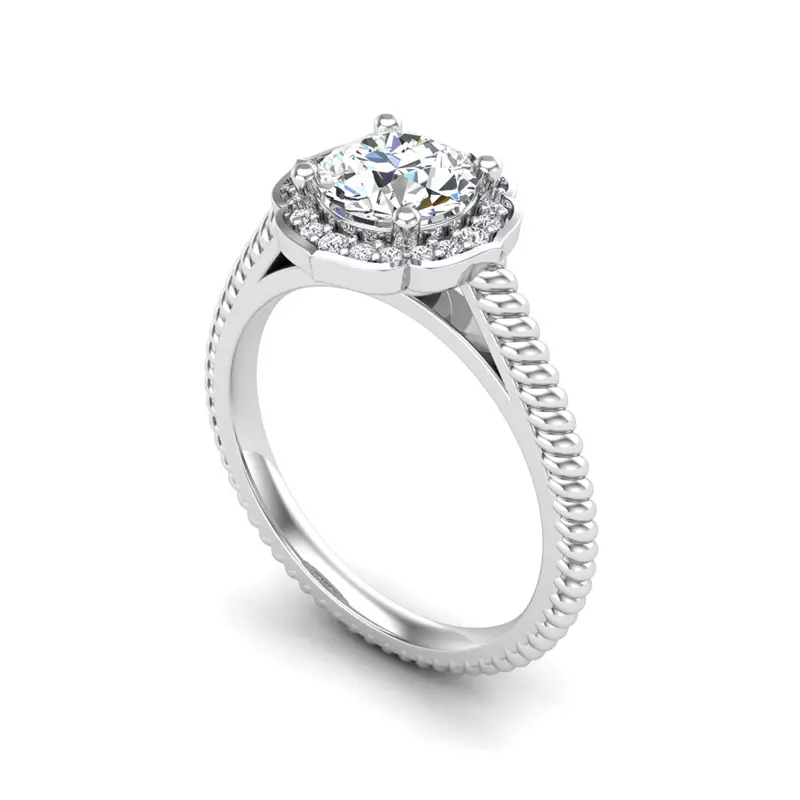 Platinum Alexis Halo Engagement Ring