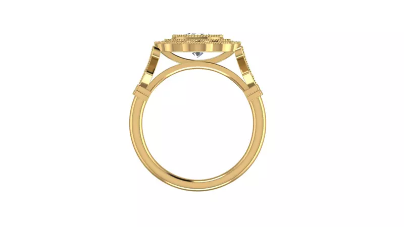 18K Yellow Gold Haven Halo Engagement Ring
