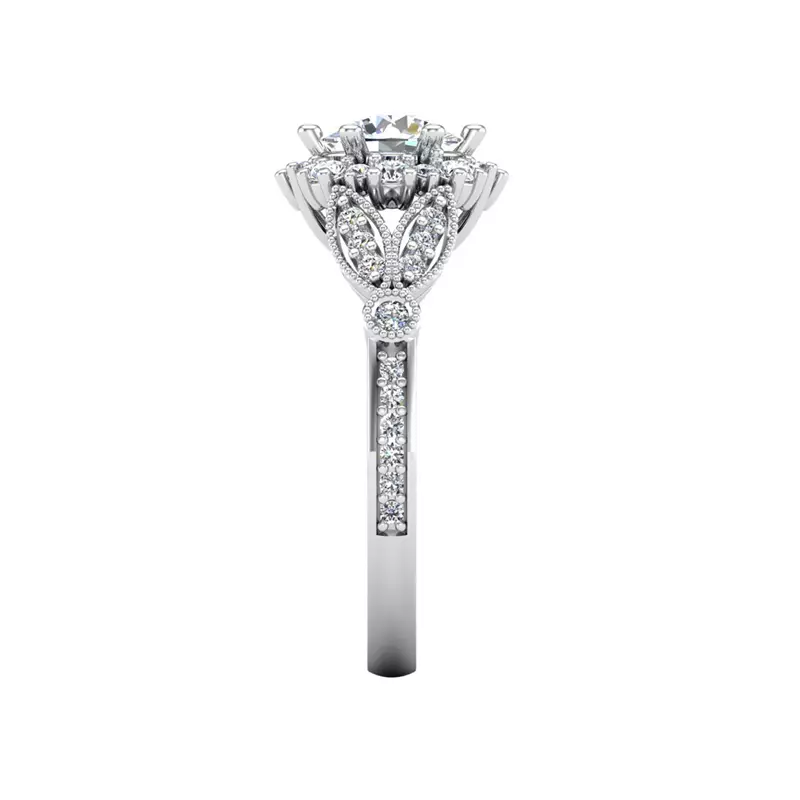14K White Gold Gracelynn Halo Engagement Ring