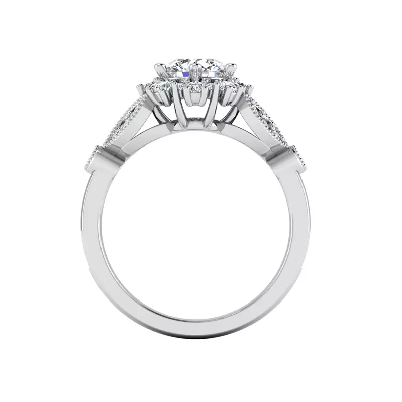 14K White Gold Gracelynn Halo Engagement Ring
